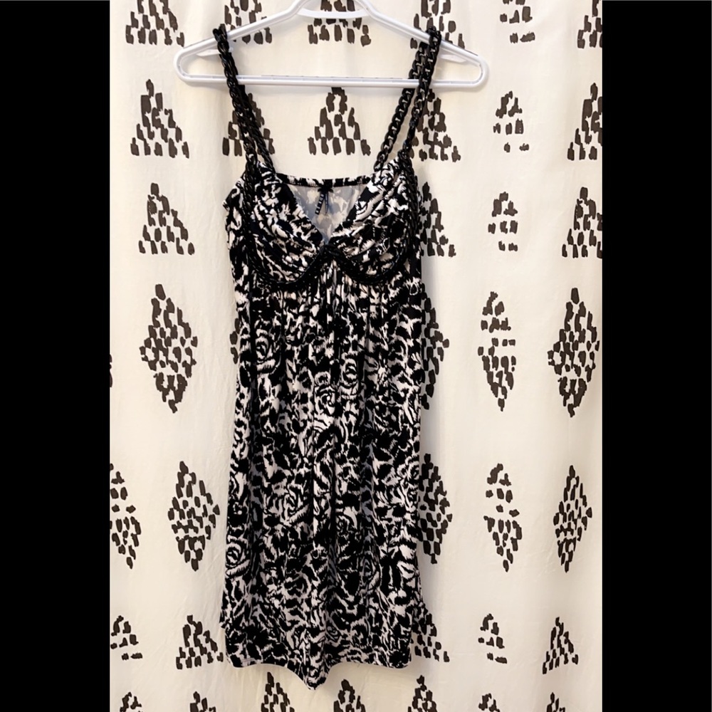 Black and White Floral Dress
